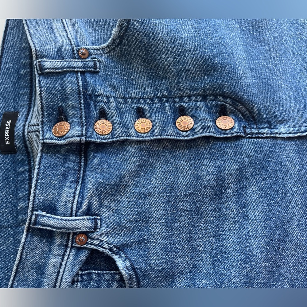 Woman’s Express Hight Waist Denim Skinny Straight Jeans 12R Capri Cropped